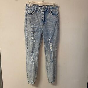 Tinseltown Jean Distressed Stylish Light Blue Women's Size 9 Tinseltown Jeans